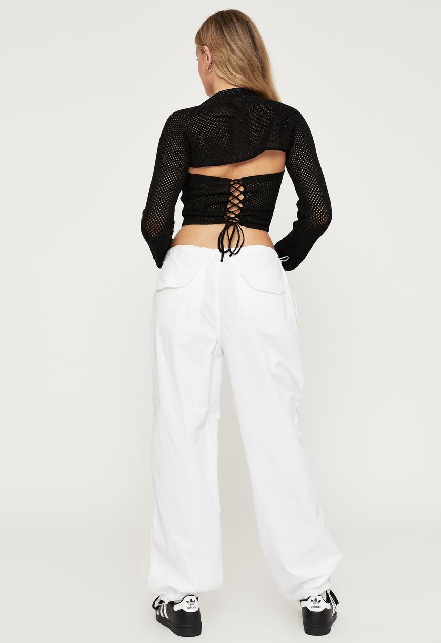 Supré  - Lala parachute pant - white
