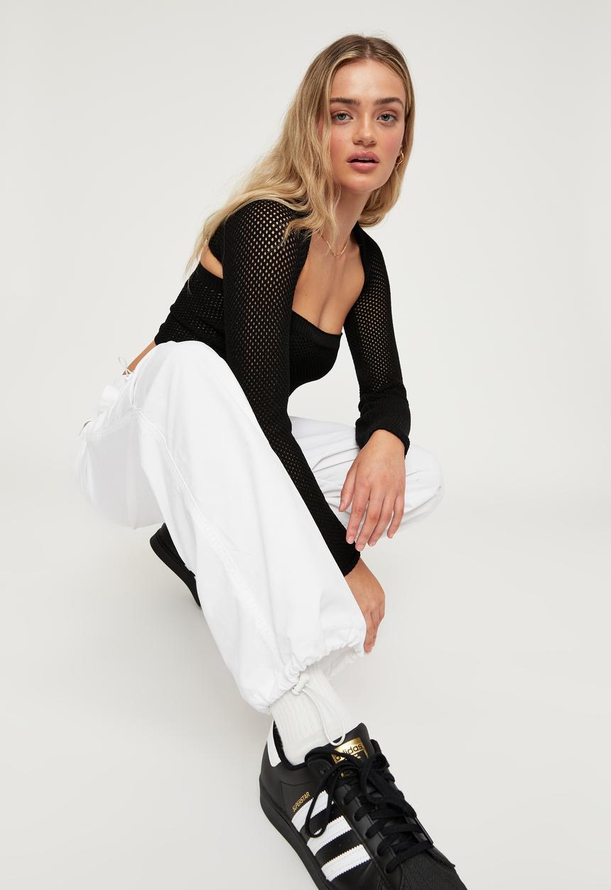 Supré  - Lala parachute pant - white