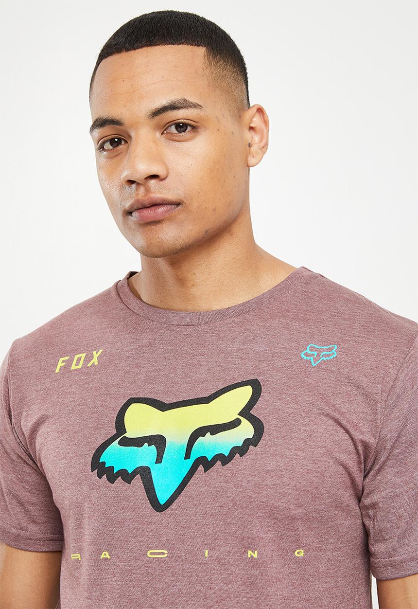 Fox - Rkane head short sleeve tee - burgundy melange