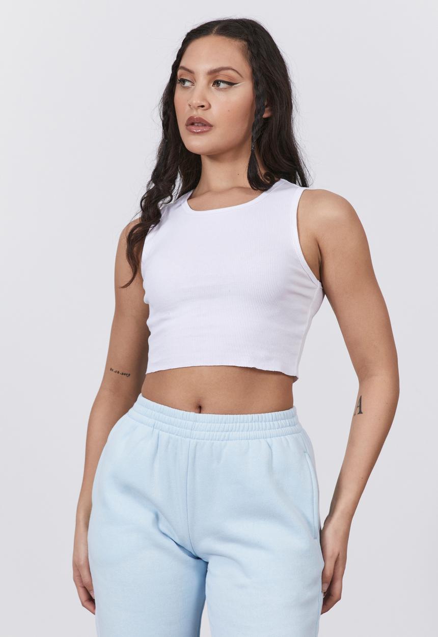 Factorie - High scoop neck tank - white
