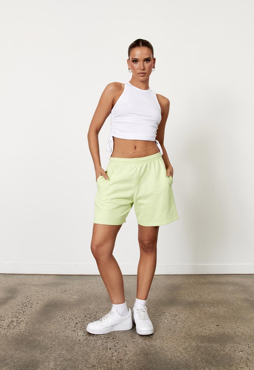 Factorie - Baggy fleece short - celery