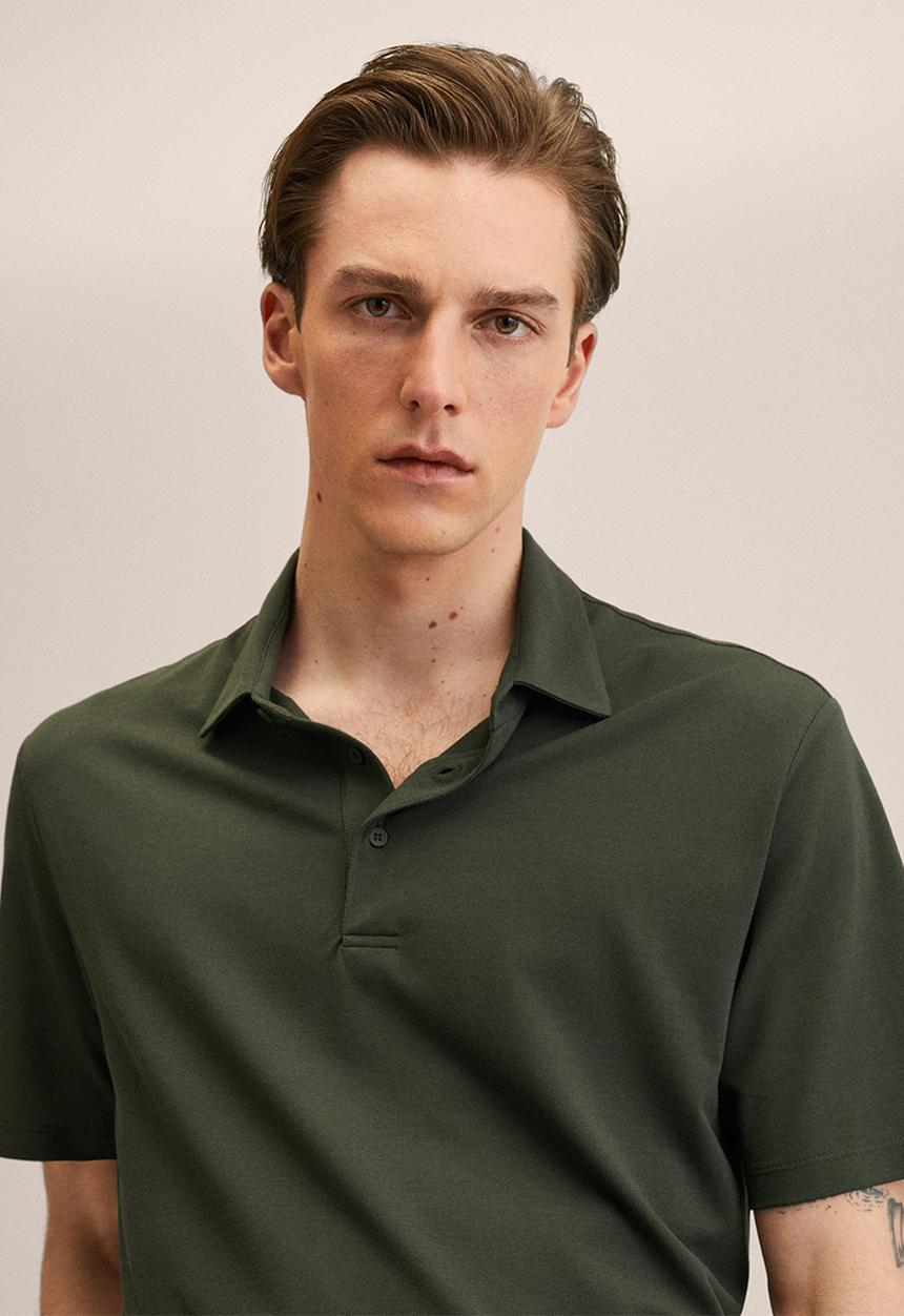MANGO - Ezequi cotton golfer - khaki