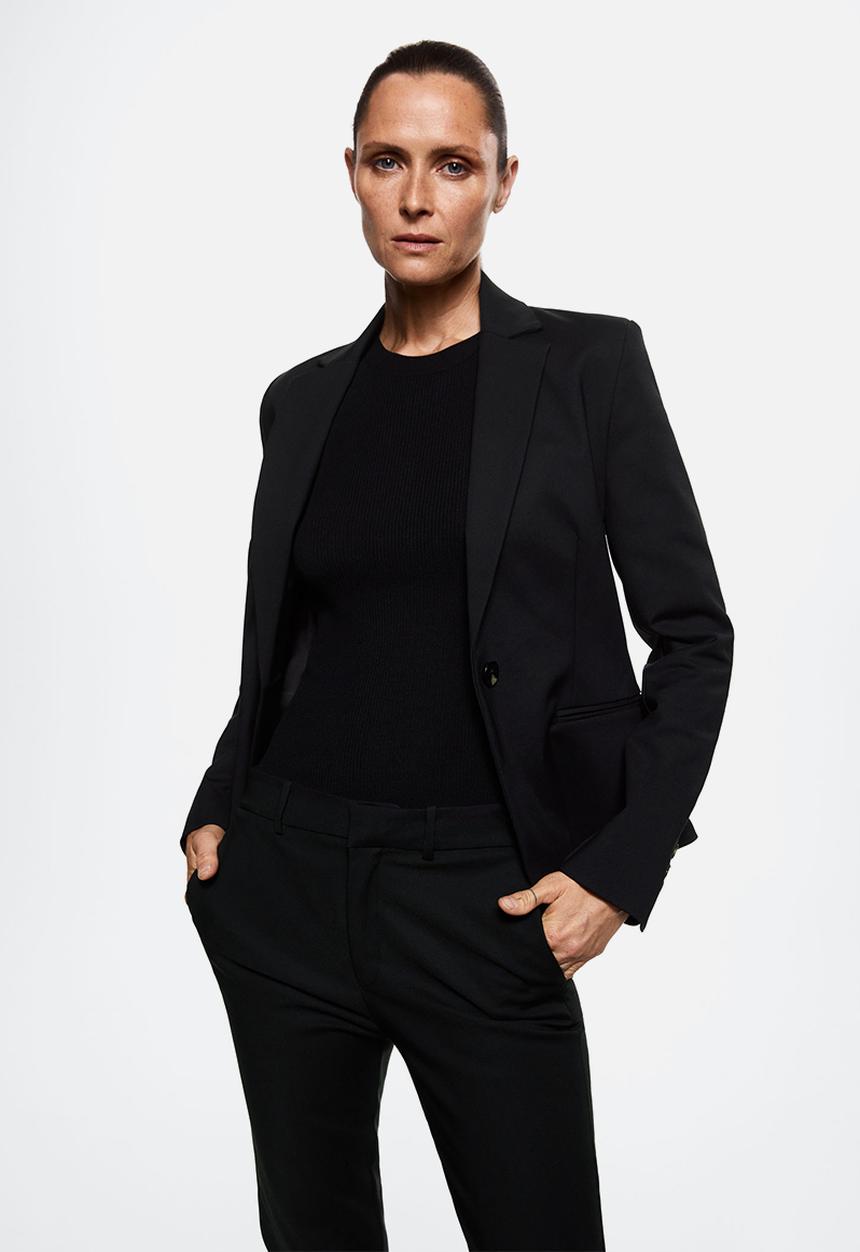 MANGO - Trousers cofi - black