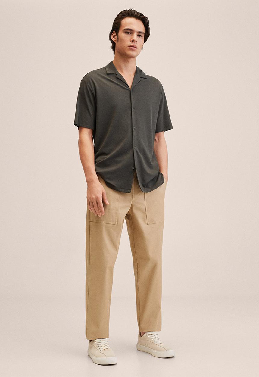 MANGO - Bonheur cotton modal blend shirt - khaki