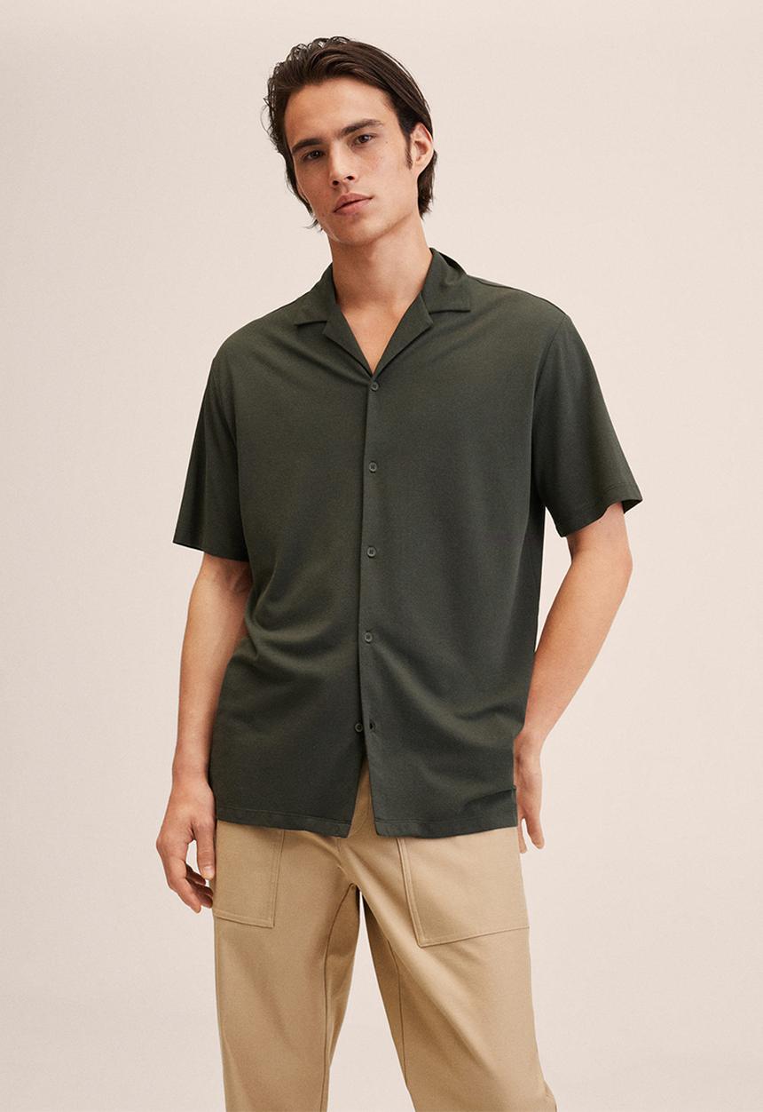 MANGO - Bonheur cotton modal blend shirt - khaki