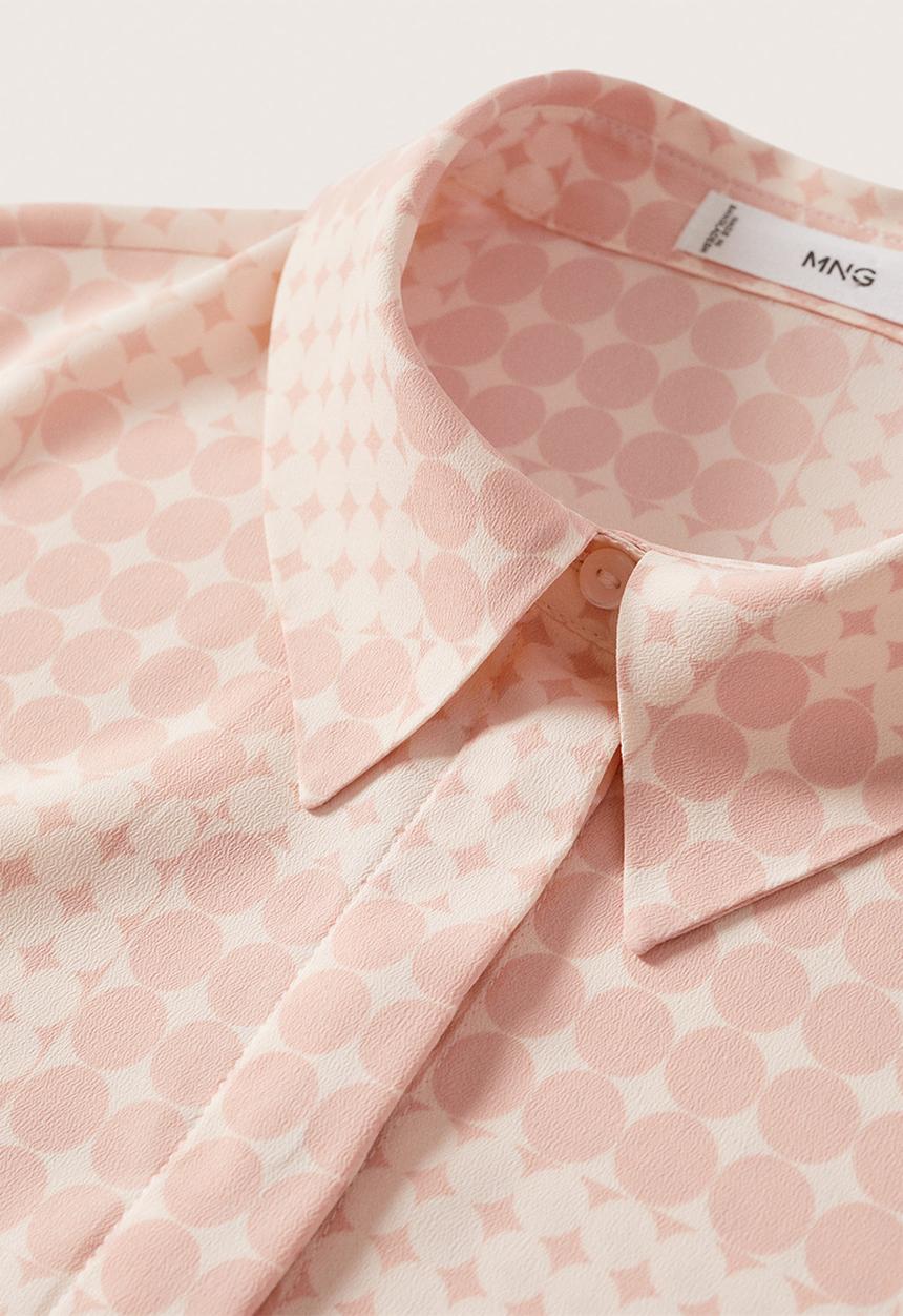 MANGO - Shirt basic - pastel pink