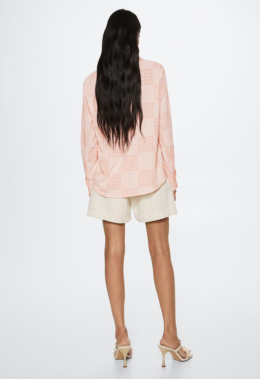 MANGO - Shirt basic - pastel pink