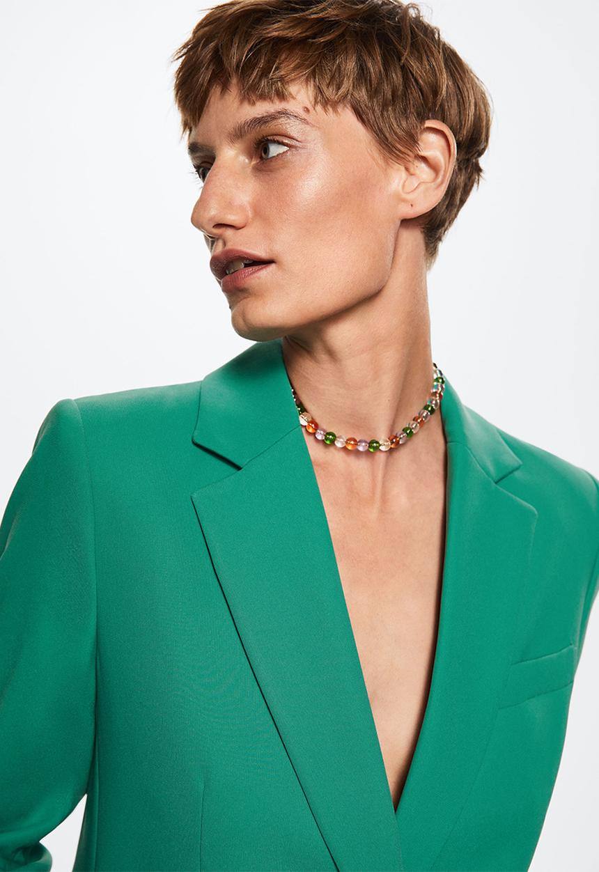 MANGO - Blazer justo - green