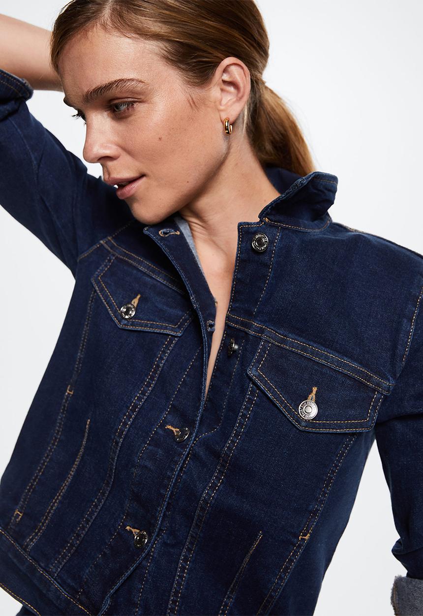 MANGO - Jacket vicky - mid blue