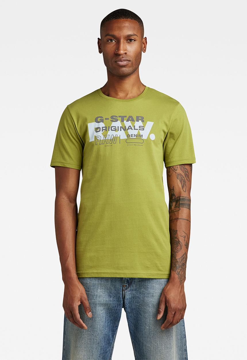 G-STAR - Raw originals slim T-shirt - fresh olive