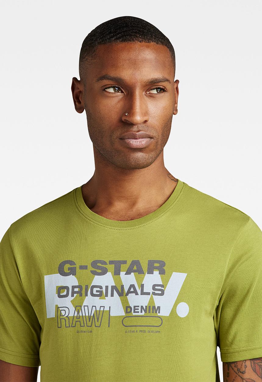 G-STAR - Raw originals slim T-shirt - fresh olive