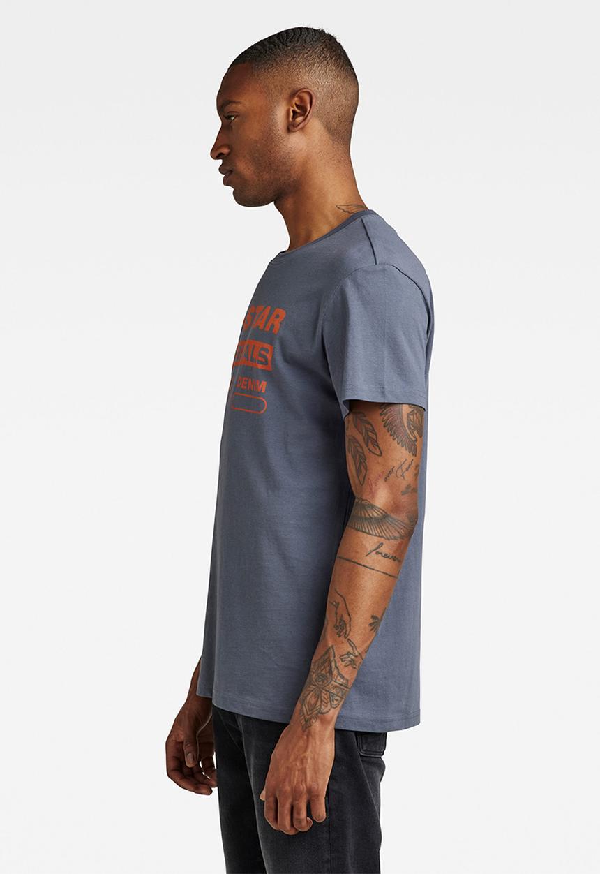 G-STAR - Originals label T-shirt - fantem blue