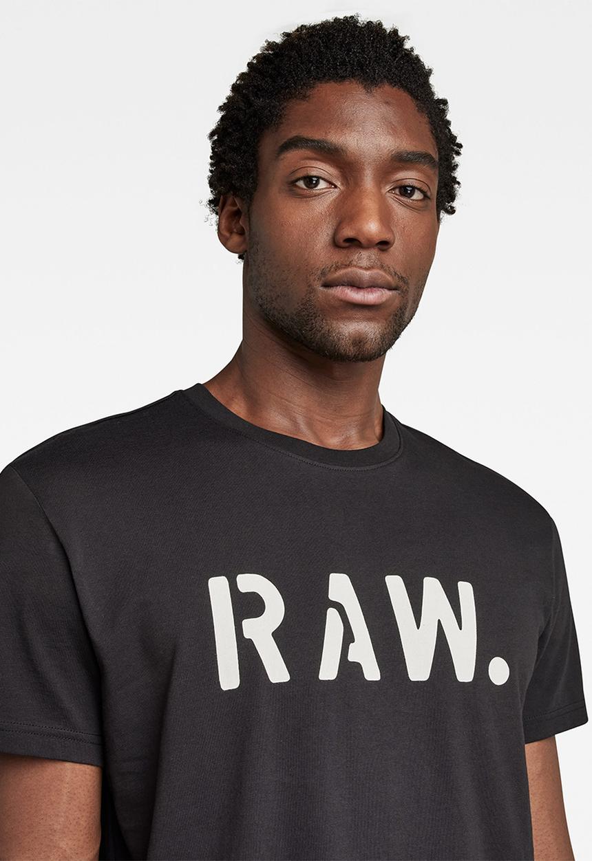 G-STAR - Stencil raw T-shirt - dark black