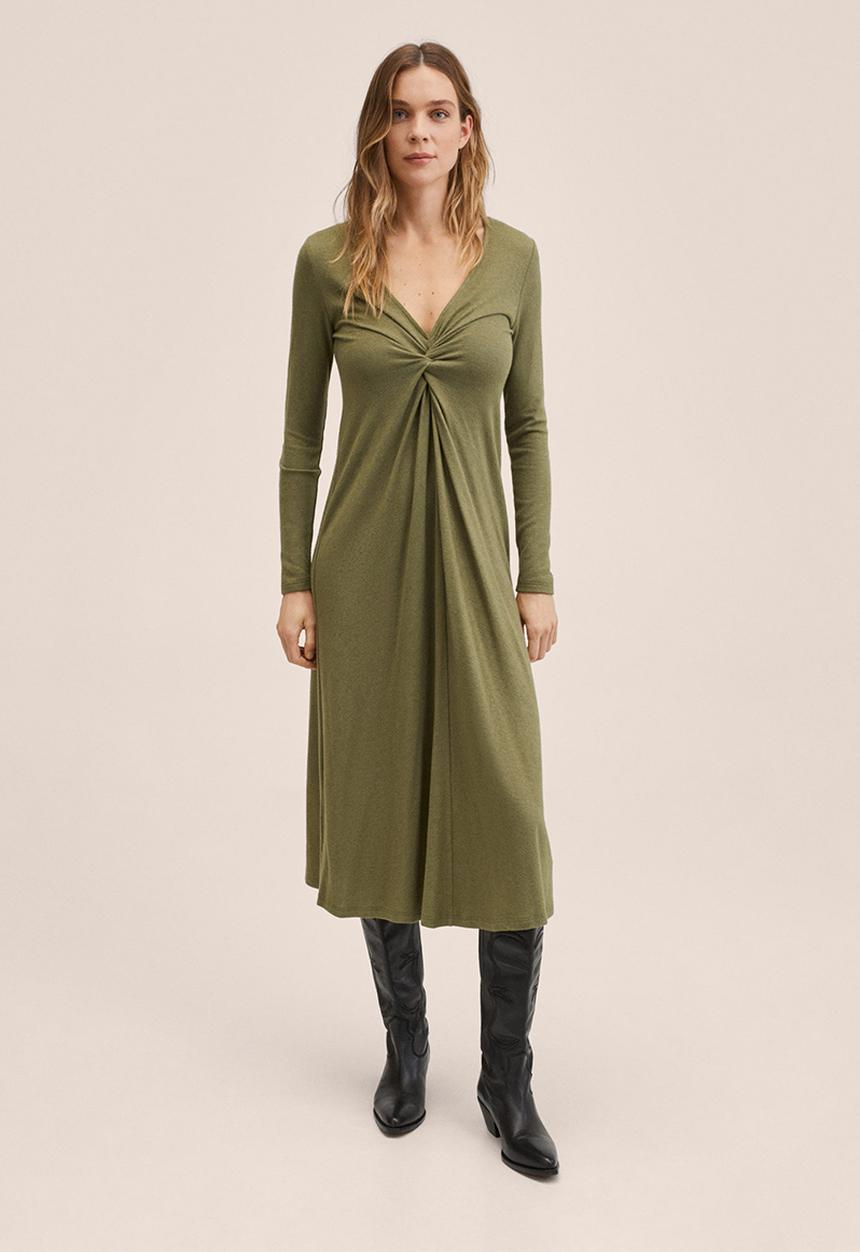 MANGO - Dress palson - khaki