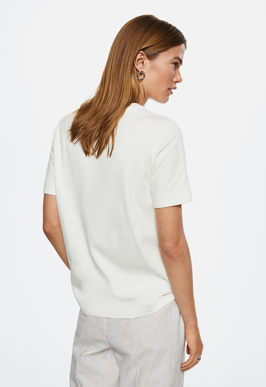 MANGO - T-shirt soli - natural