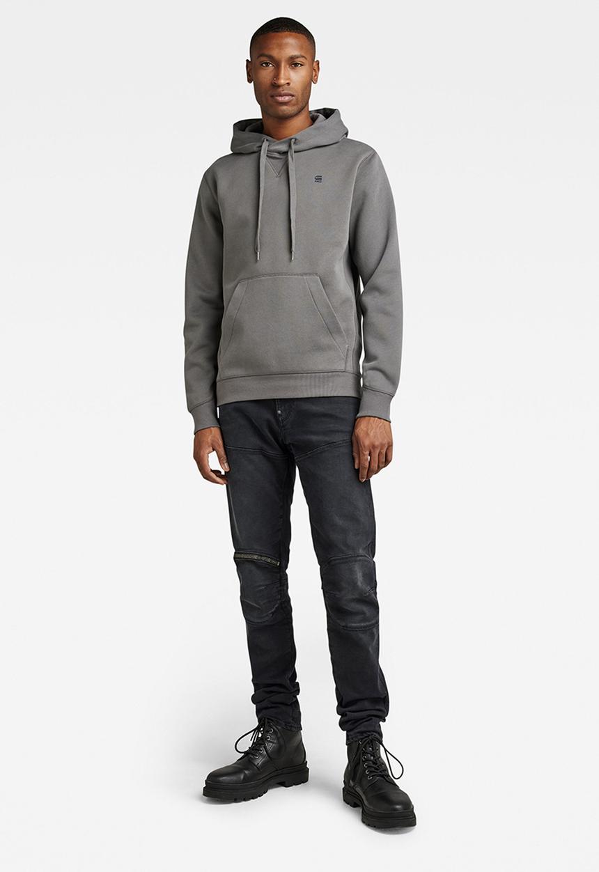 G-STAR - Premium core hooded long sleeve - granite
