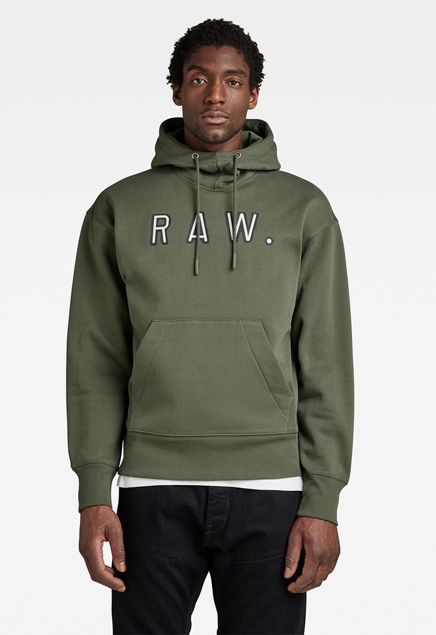 G-STAR - Vulcanic raw loose hooded sweater - light hunter