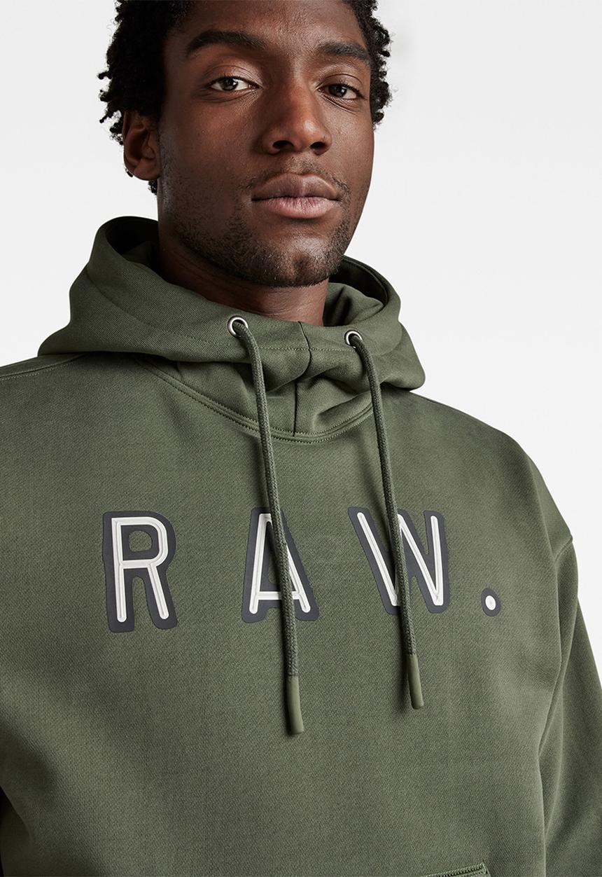 G-STAR - Vulcanic raw loose hooded sweater - light hunter