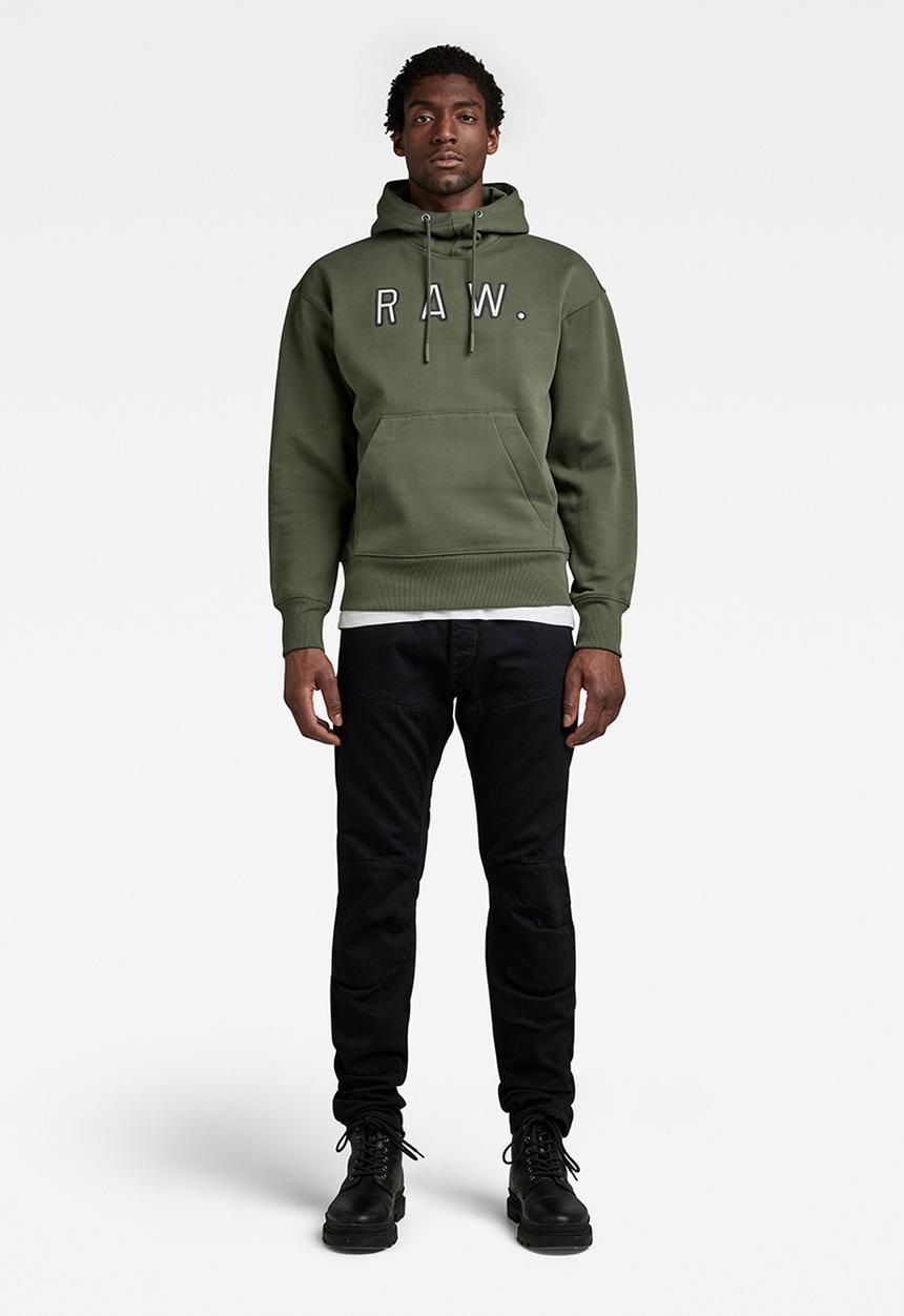 G-STAR - Vulcanic raw loose hooded sweater - light hunter