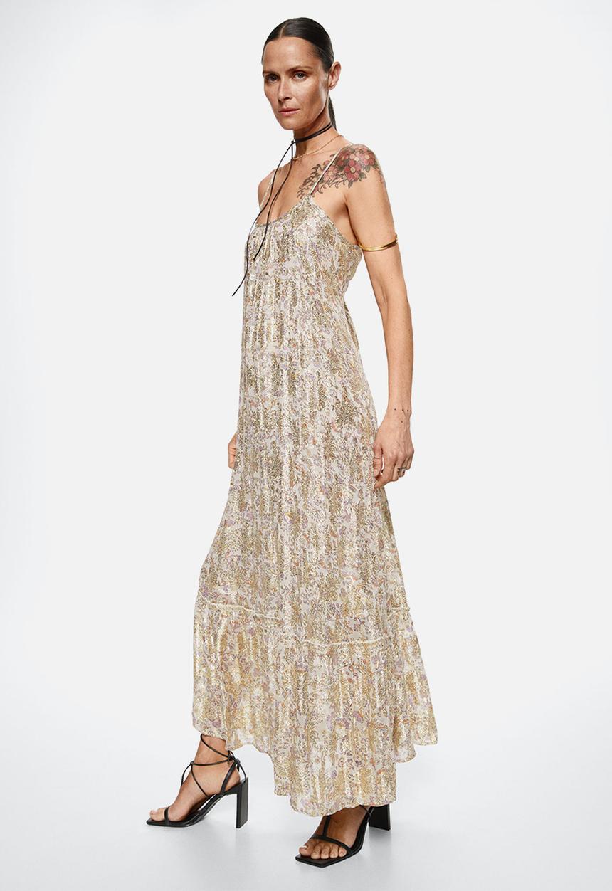 MANGO - Dress lio - light beige