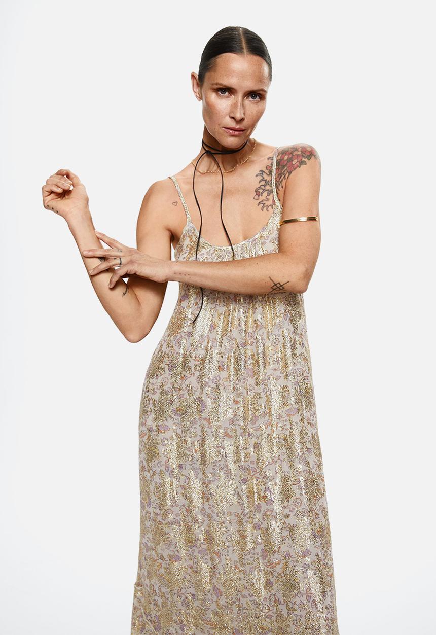 MANGO - Dress lio - light beige