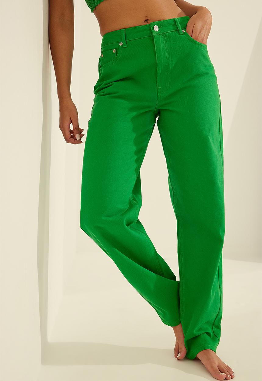 NA-KD - Baggy jeans - green