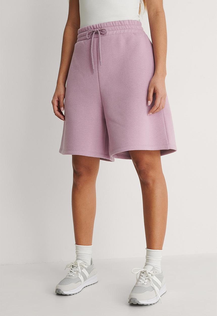 NA-KD - Organic brushed sweat shorts - dusty lilac