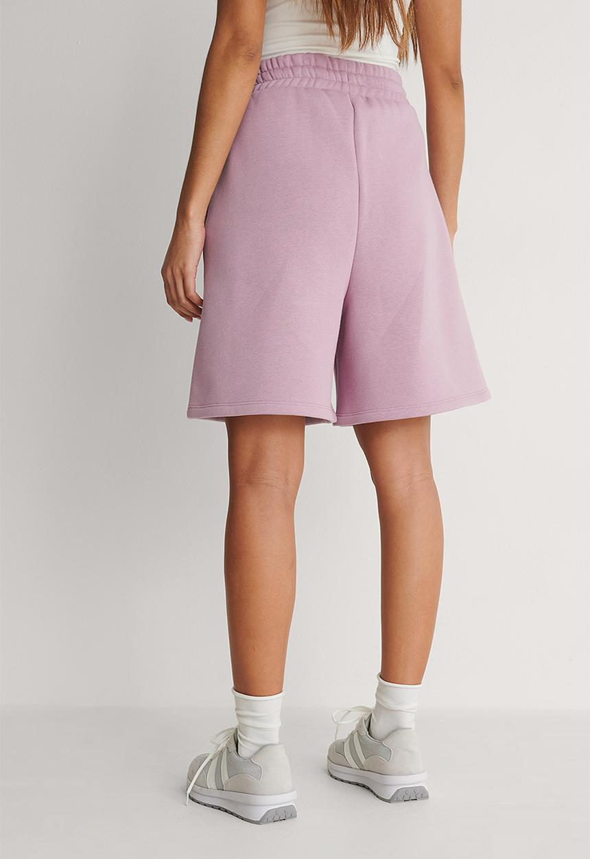 NA-KD - Organic brushed sweat shorts - dusty lilac