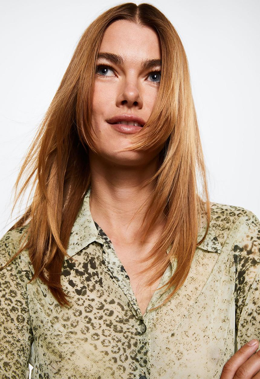 MANGO - Shirt skin - brown