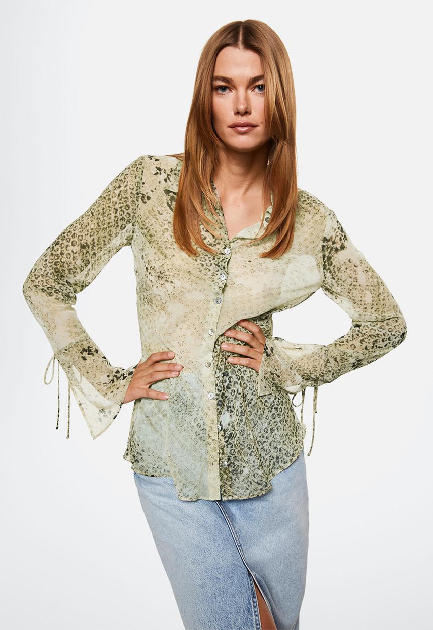 MANGO - Shirt skin - brown