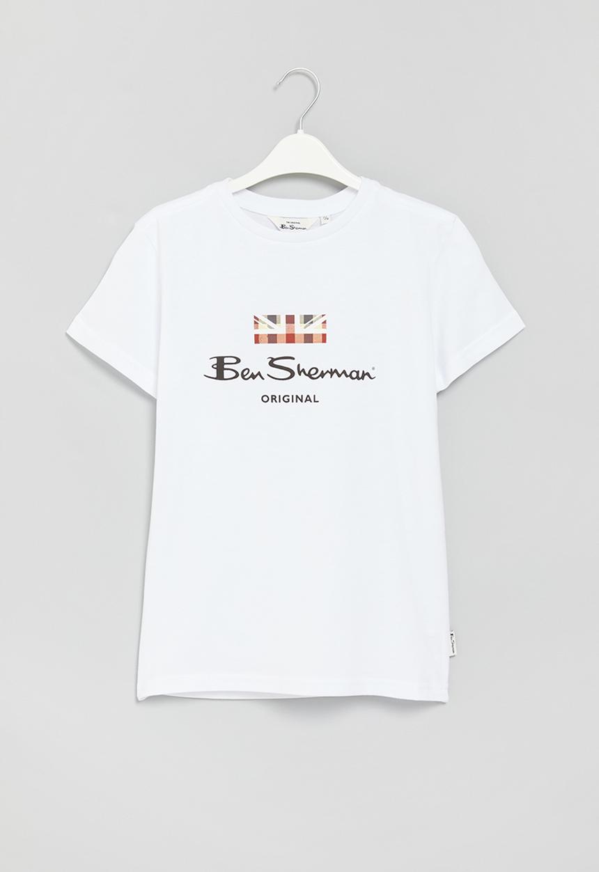 Ben Sherman - Kids logo tee  - white