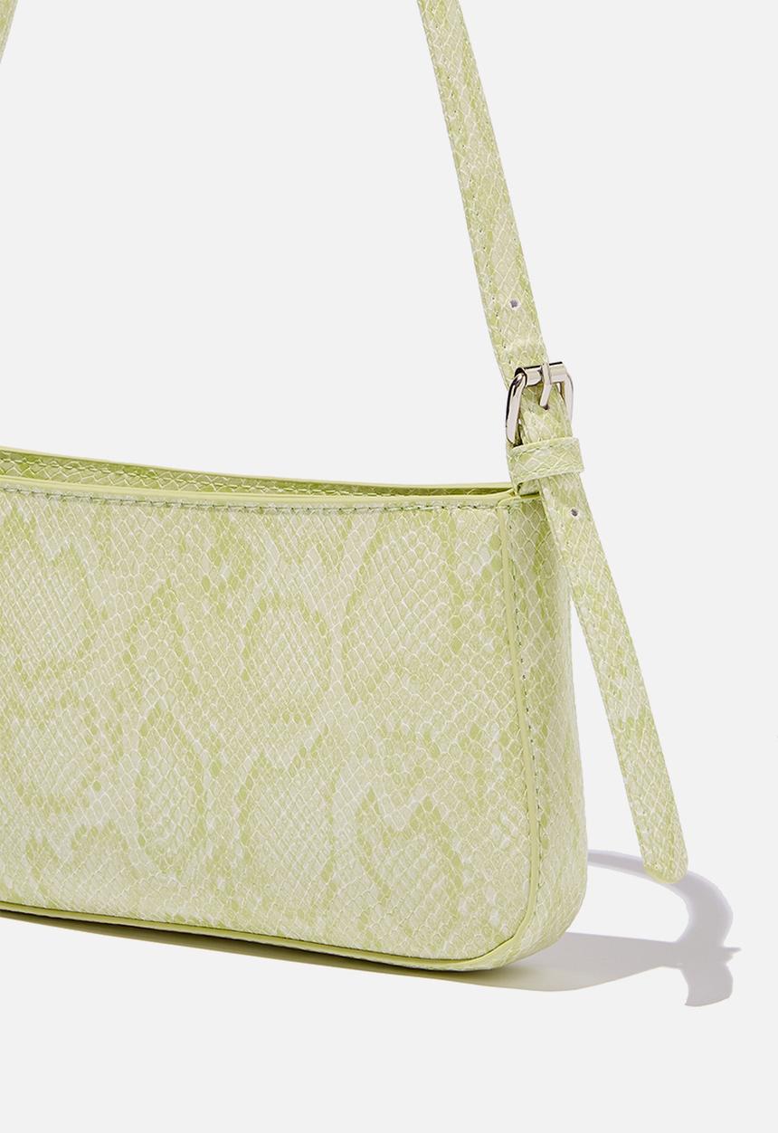 Rubi - Lexi underarm bag-green snake print