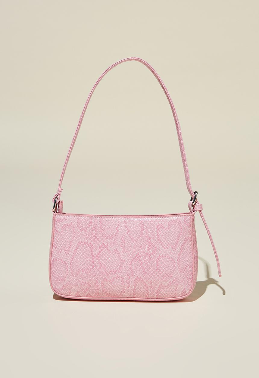Rubi - Lexi underarm bag - pink snake print