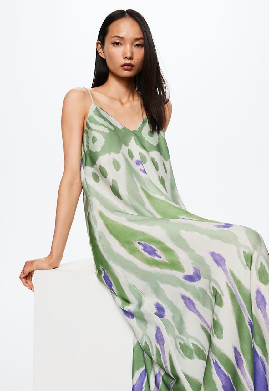 MANGO - Dress carry3 - green