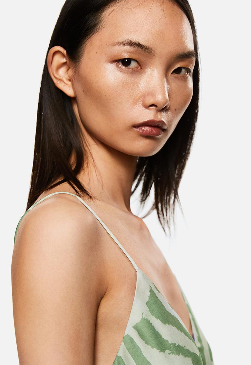 MANGO - Dress carry3 - green