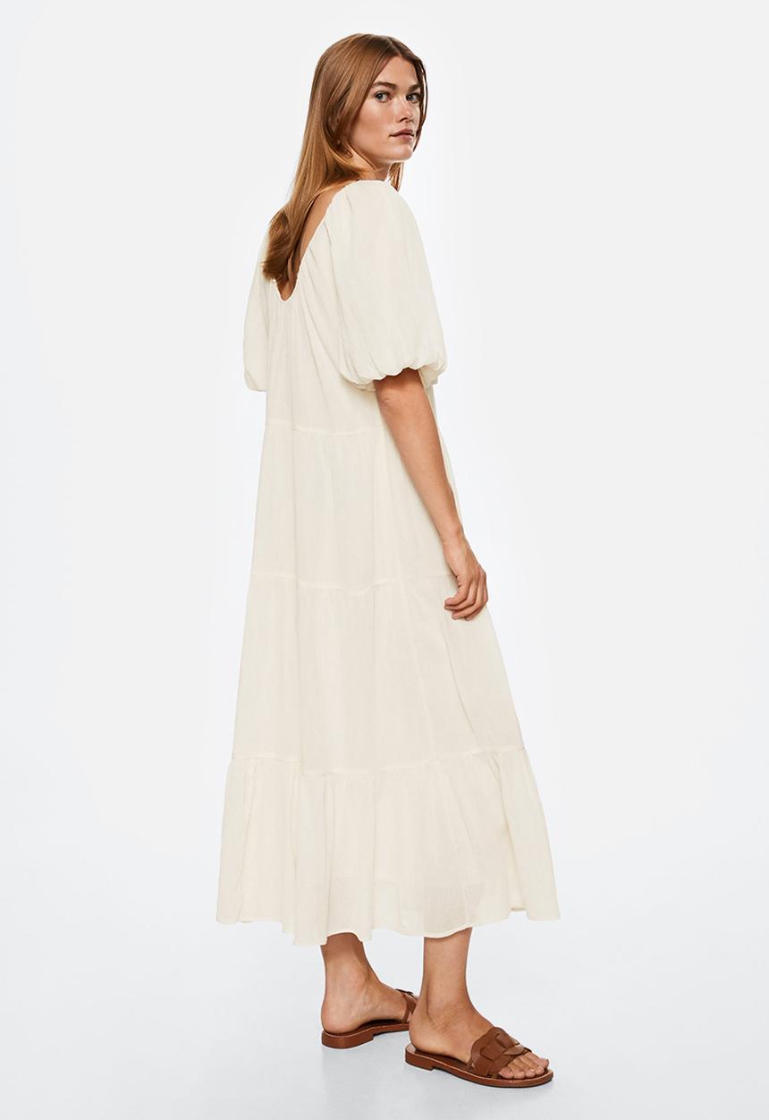MANGO - Dress biel-h - natural