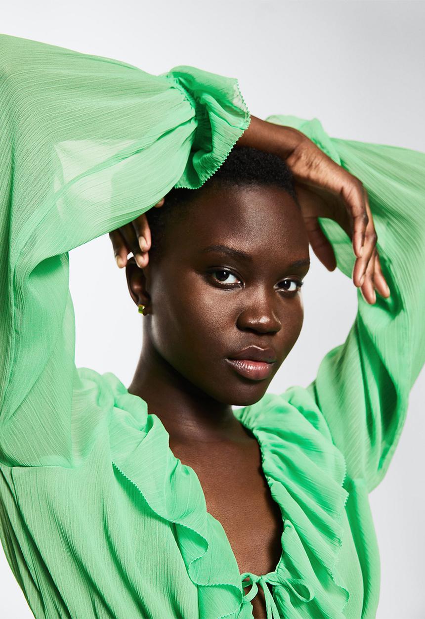 MANGO - Blouse green - green