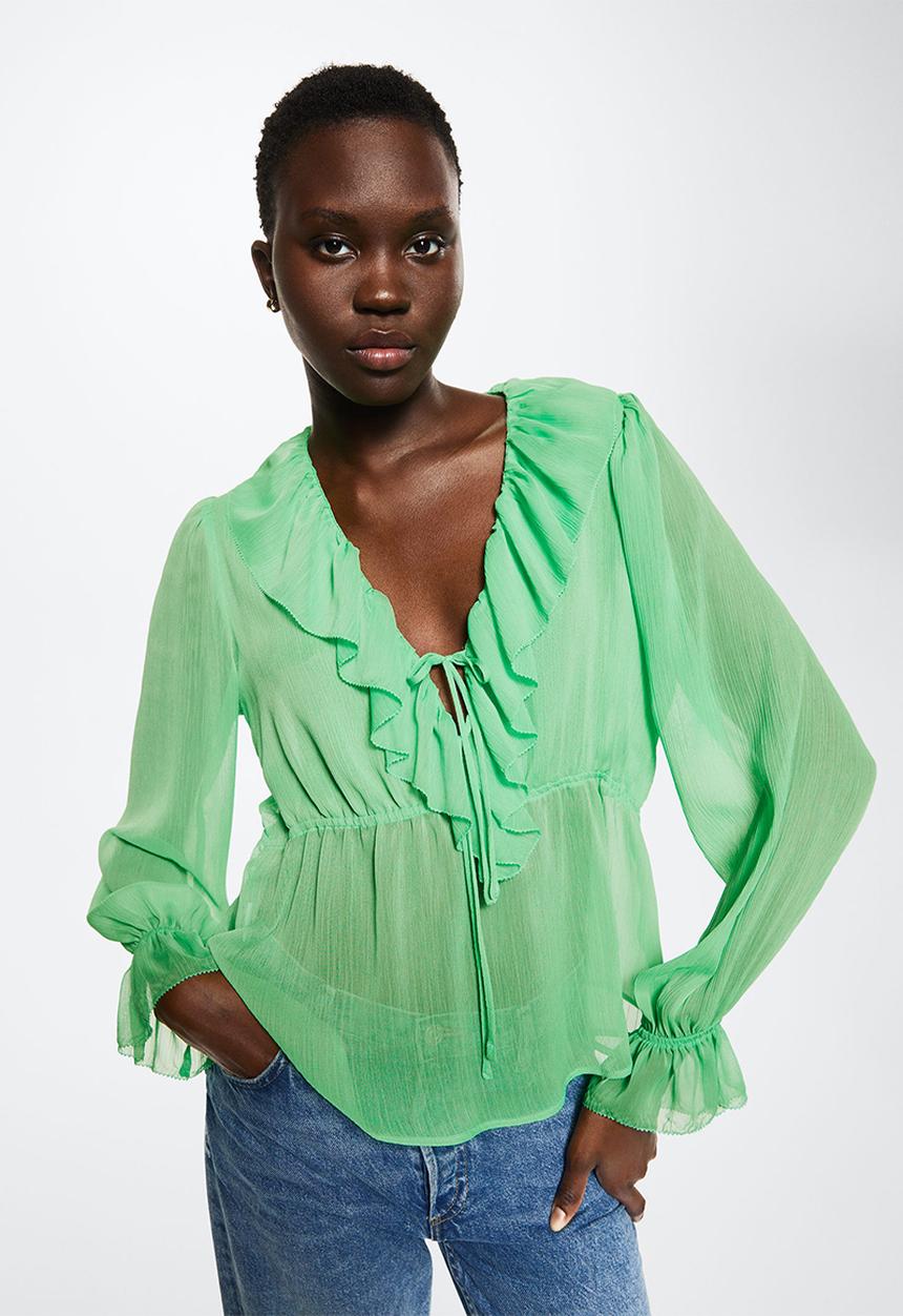 MANGO - Blouse green - green