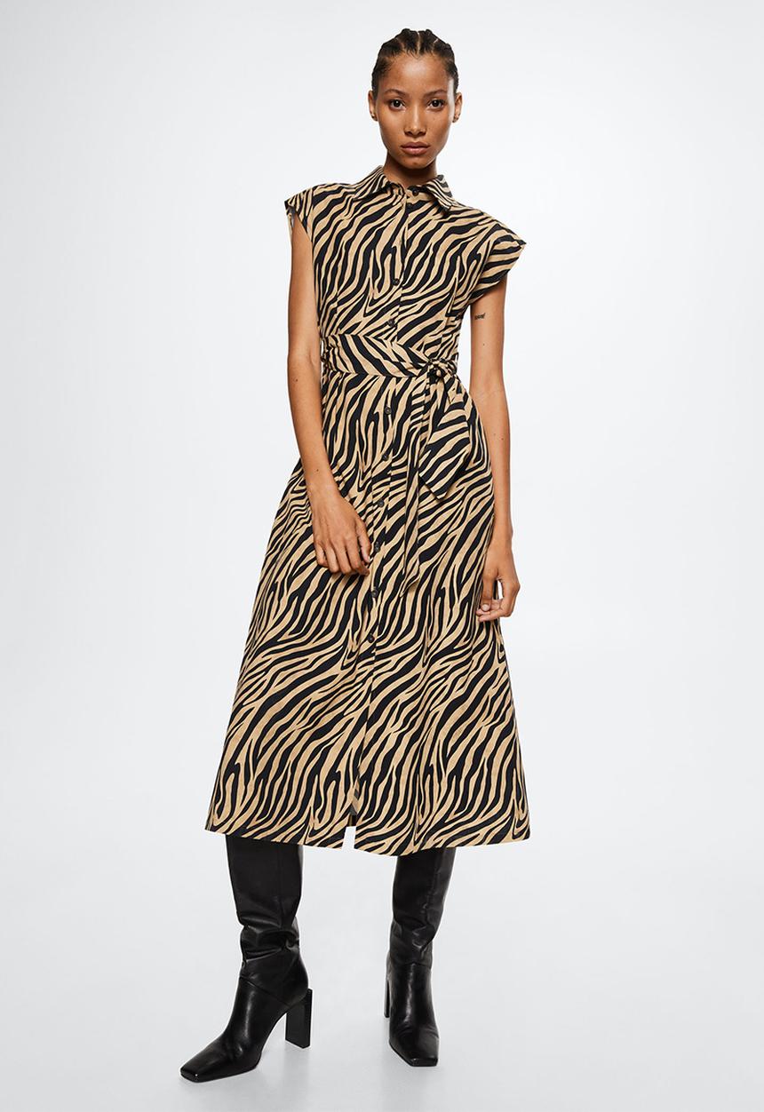 MANGO - Dress patagon3 - black