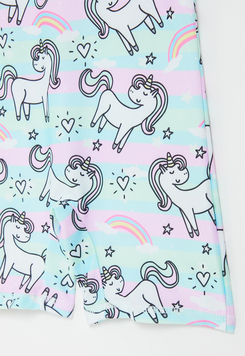 Pop Candy - Girls unicorn short sleeve swimsuit - multi