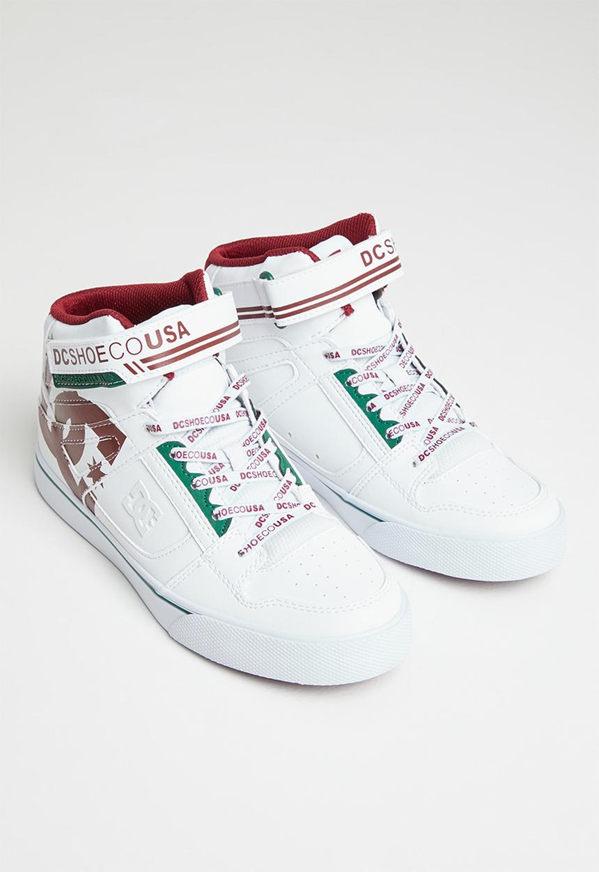 DC - Pure high-top se ev sn - white / chili pepper