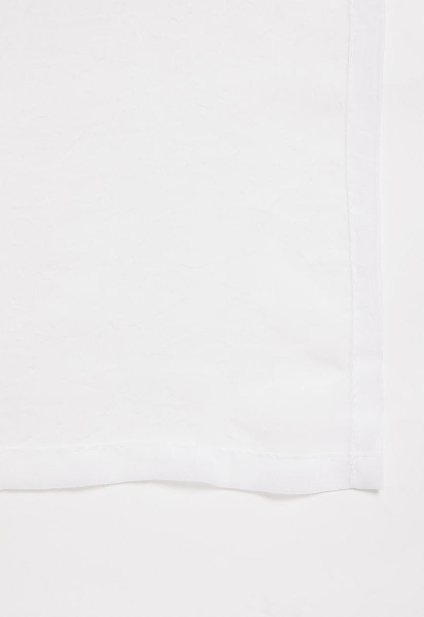 Design Collection - Crushed voile taped curtain set of 2 - white