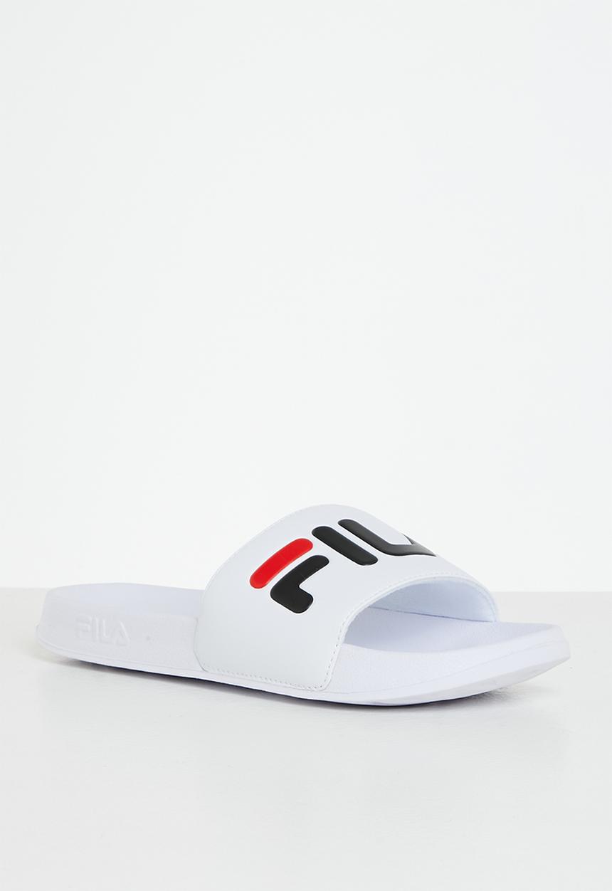 FILA - Hillside slide  - white / chinese red / peacoat