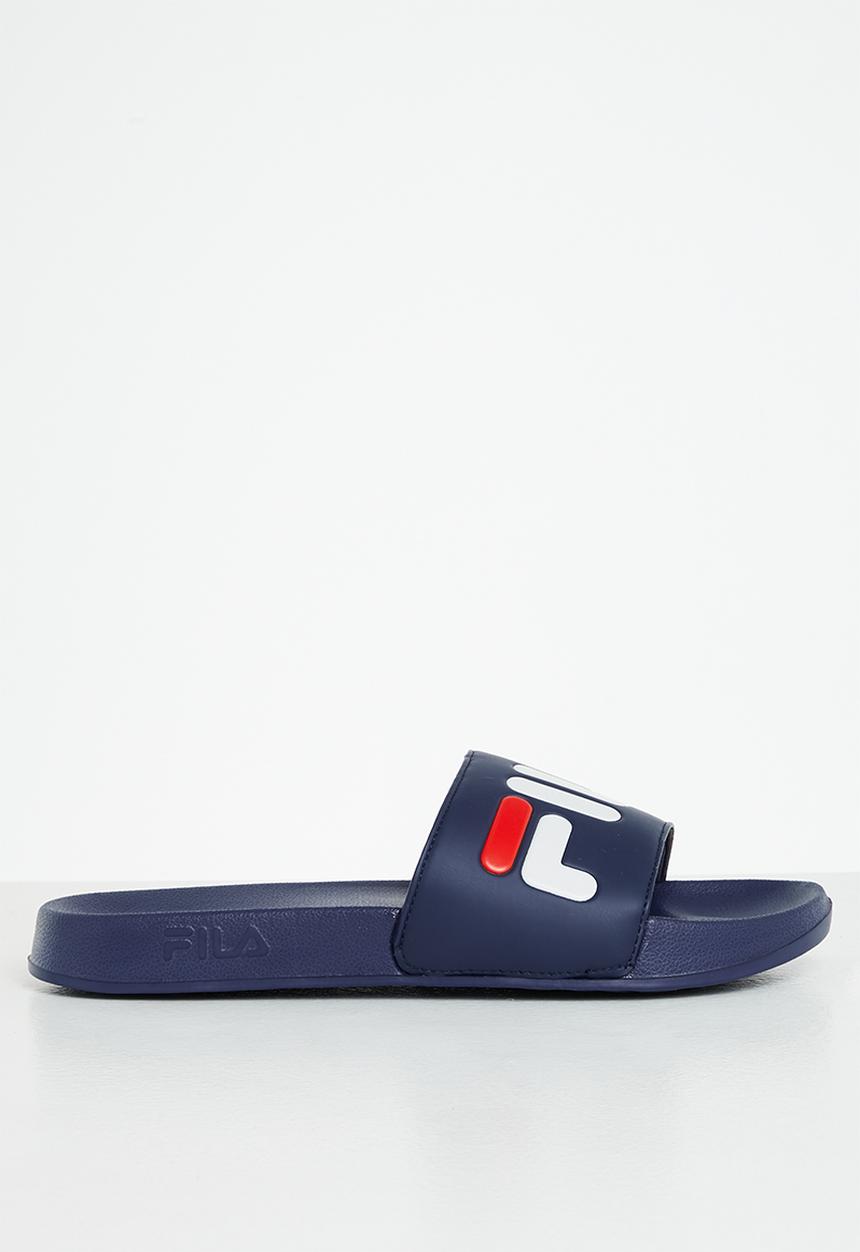 FILA - Hillside slide - peacoat , chinese red & white