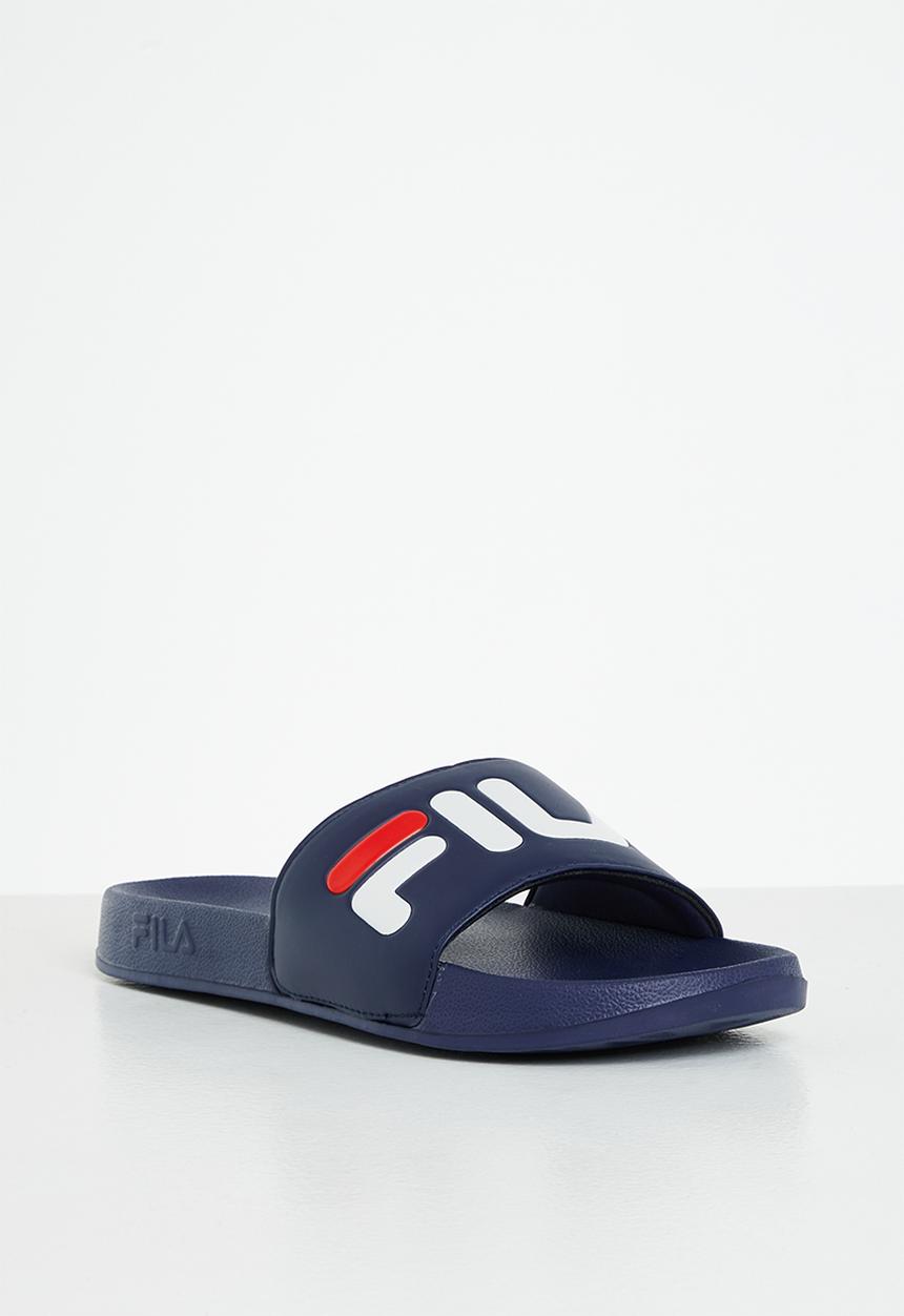 FILA - Hillside slide - peacoat , chinese red & white