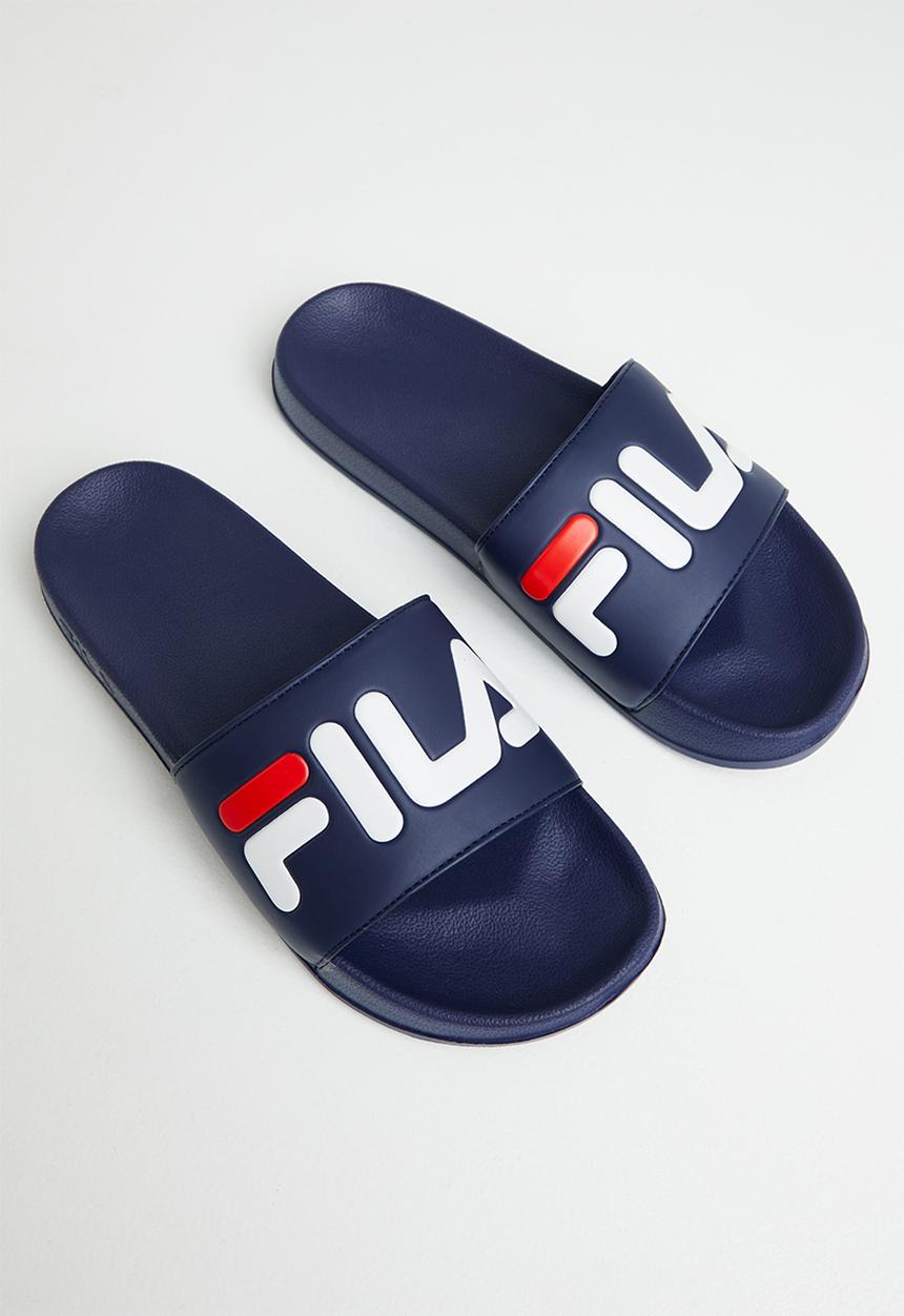 FILA - Hillside slide - peacoat , chinese red & white