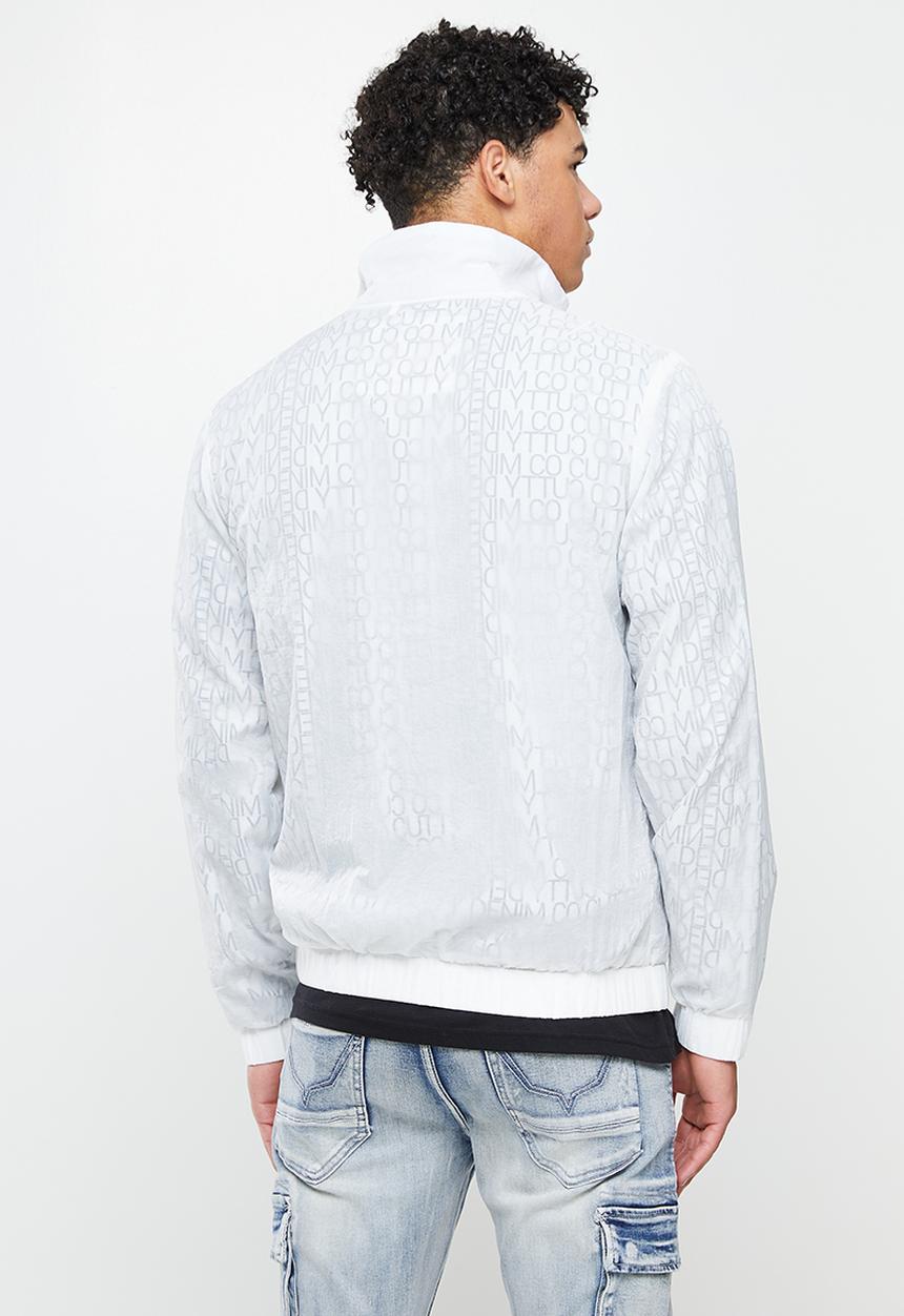 Cutty - Carlo lightweight logo jacket - white