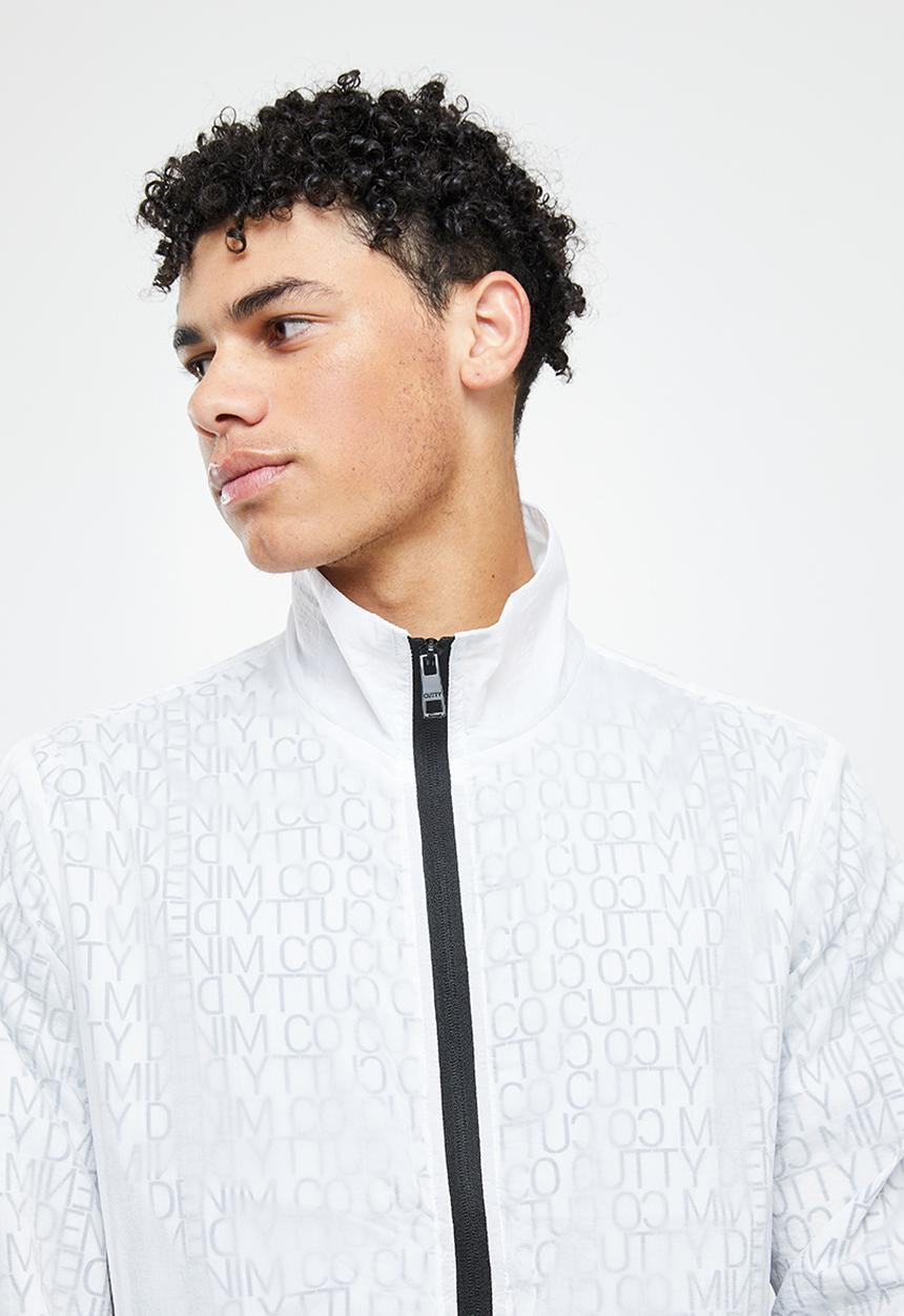Cutty - Carlo lightweight logo jacket - white