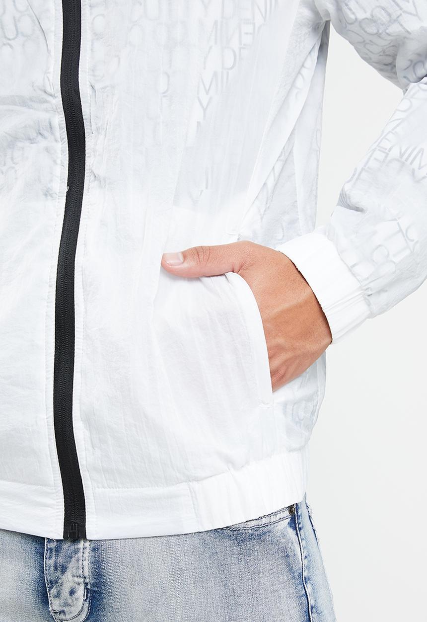 Cutty - Carlo lightweight logo jacket - white