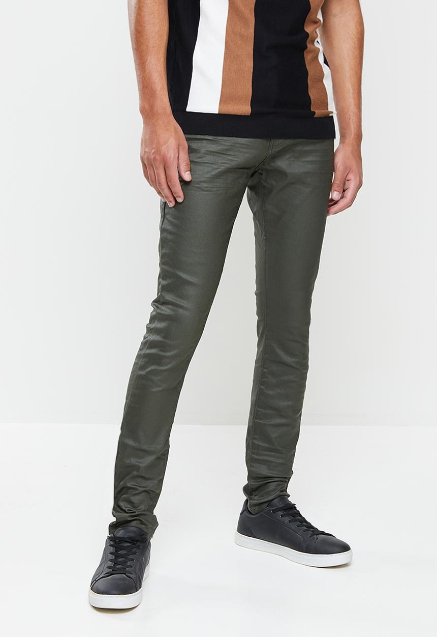 Cutty - Rope skinny fit coated denim jean - fatigue